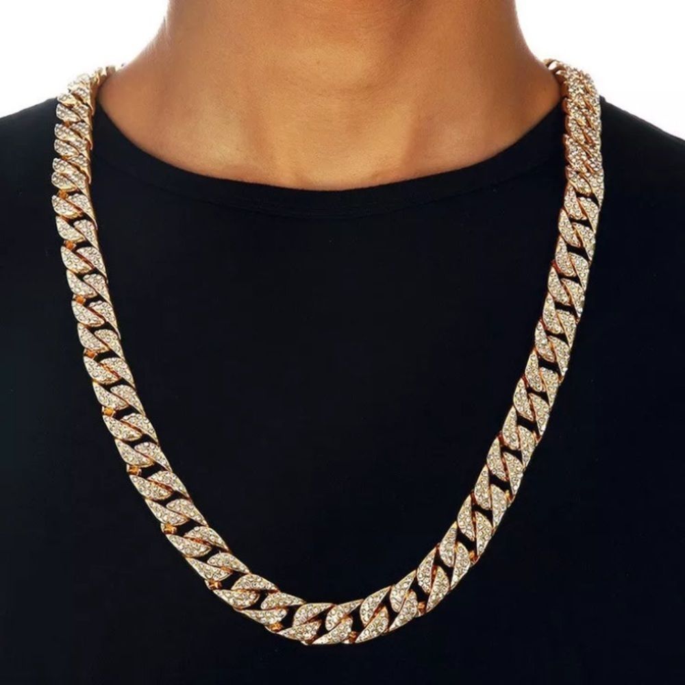30" Fully Iced Out Cuban Link Chain - Picture 1 of 4